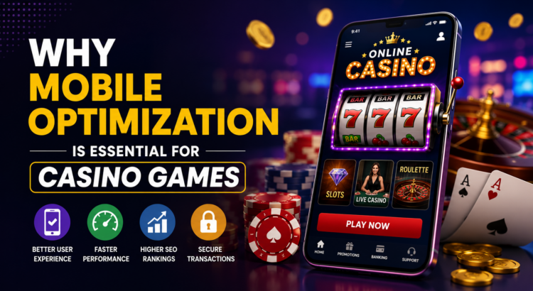 Mobile-optimized casino games running smoothly on a smartphone with a fast, responsive, and user-friendly gaming interface.