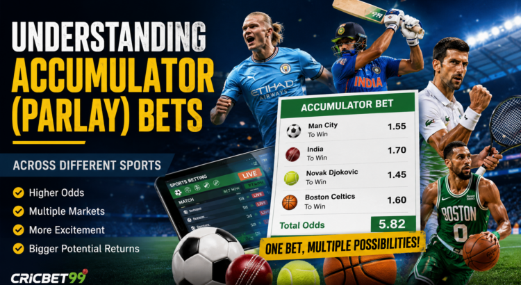 Accumulator bets across football cricket tennis and basketball