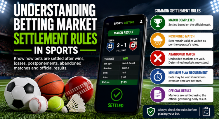 Betting market settlement rules for sports betting
