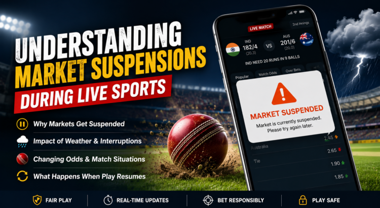 Market suspensions during live sports cricket