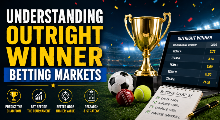 Understanding outright winner betting markets with tournament betting odds and sports betting strategy illustration