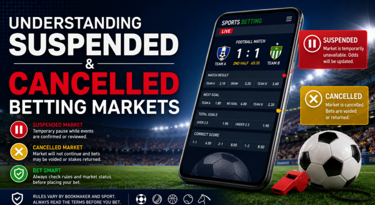 Suspended and cancelled betting markets explained