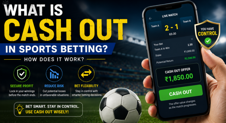 Cash Out in sports betting showing early payout before a match ends